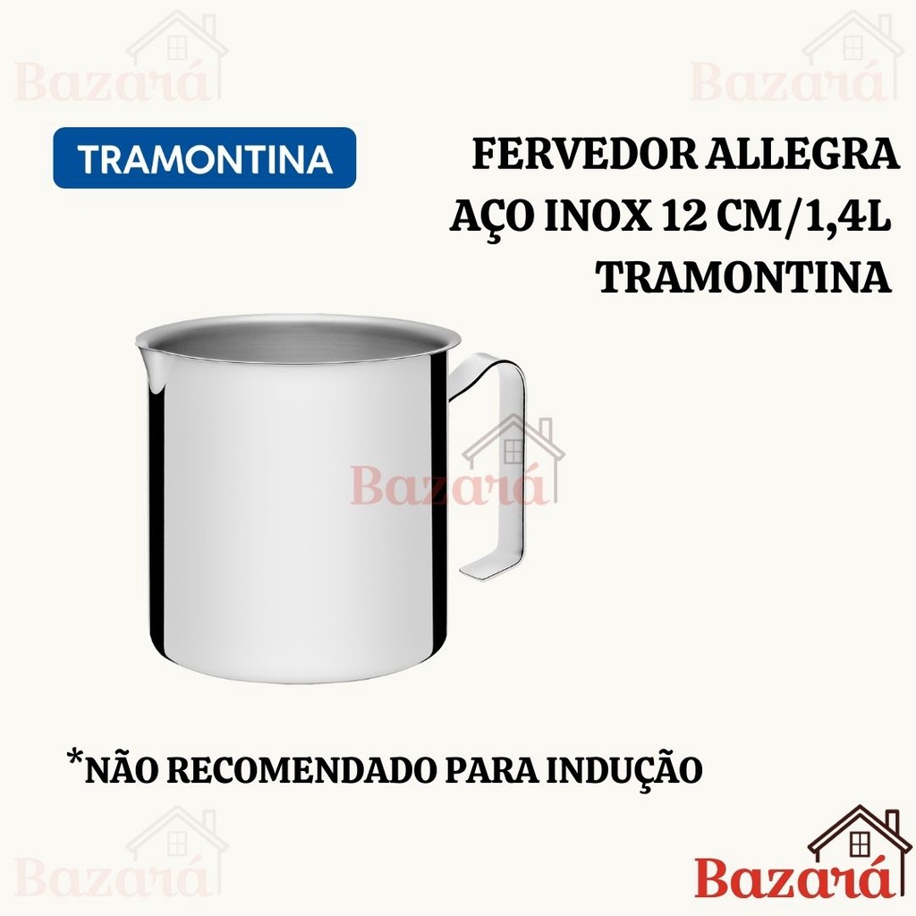 Fervedor Leiteira inox Tramontina Allegra 12 cm/1,4L