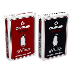 Kit 2 Baralhos jogo de cartas pinguim azul e vermelho - Copag 93045