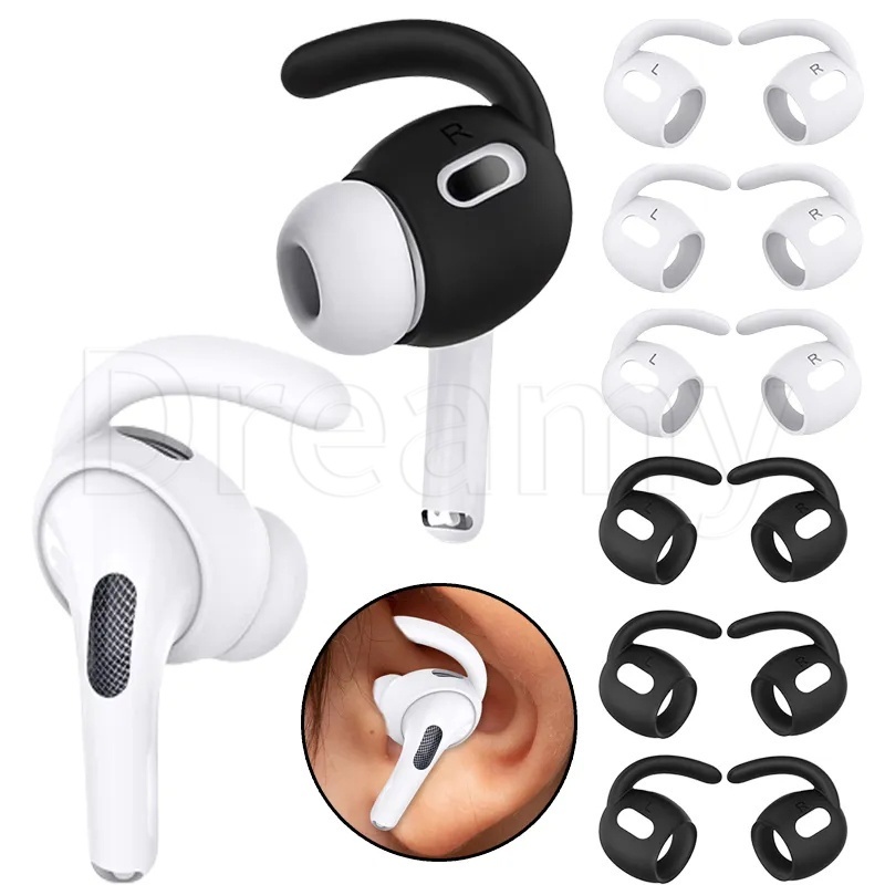 Fone De Ouvido Removível Anti-Derrapante Gancho/Mini Bluetooth Suporte De Tampões Auriculares Para Fones Esportivos/Adequado Airpods Pro Silicone Gotas