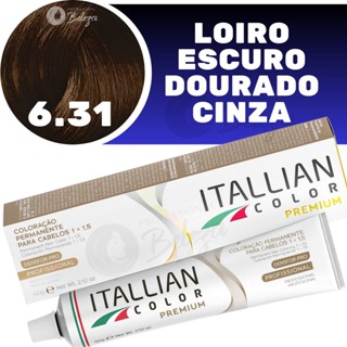 Coloração Itallian Color Louro Escuro Dourado Cinza 6.31 60g