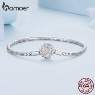 Pulseira Base De Girassol Bamoer 925 Silver Sterling Para Mulheres BSB123