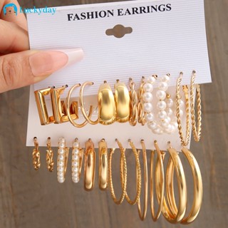 Elegante Conjunto De Brincos De Argola De Prata Pérola Ouro Para Mulheres Torção De Óleo Borboleta Fofo Pato Cogumelo