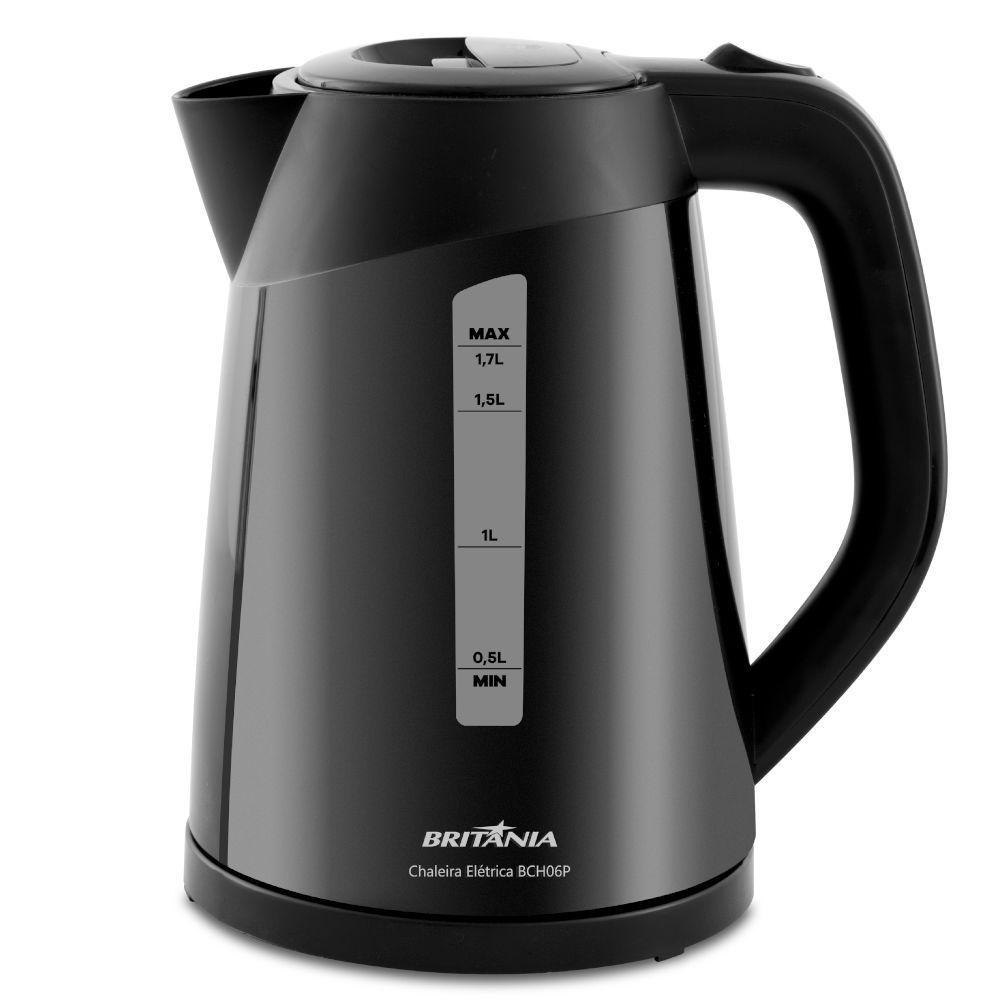 Chaleira Elétrica 1,7 Litros Preta BCH06P Britânia em Oferta na Shopee