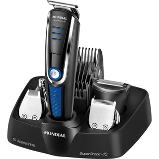 Aparador de Pelos Mondial BG 03 Super Groom 10 Sem Fio Preto  110/220 em Oferta na Shopee