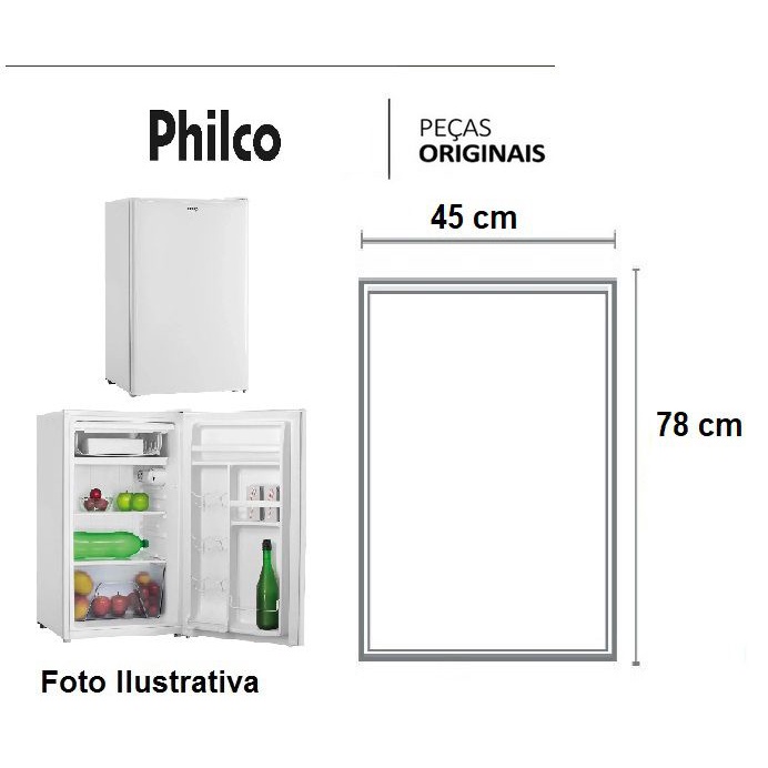 Borracha Frigobar - Philco Ph115 Borracha De Encaixe-pressão