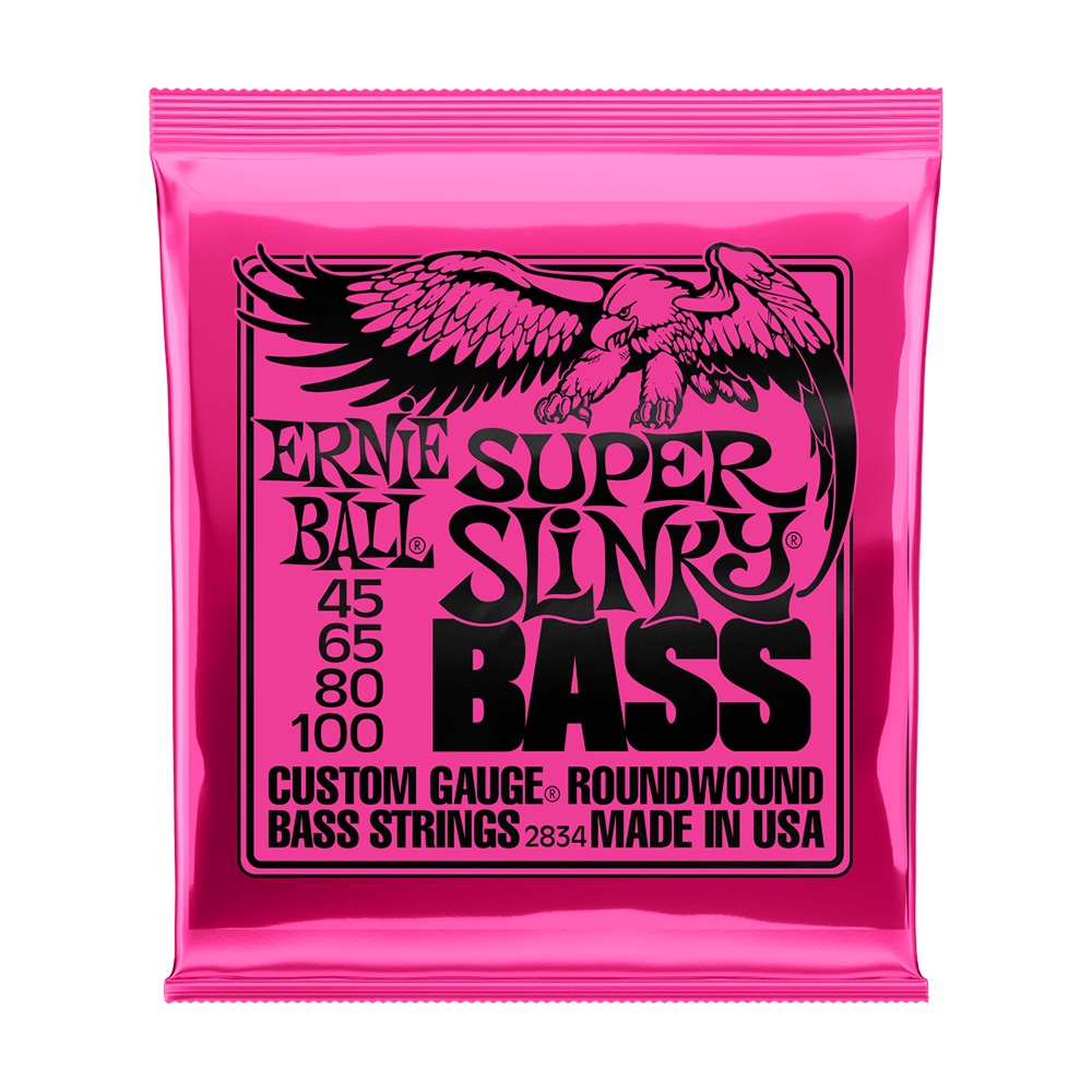 Encordoamento Ernie Ball Baixo 4 Cordas 045 SuperSlinky 2834 em Oferta na Shopee