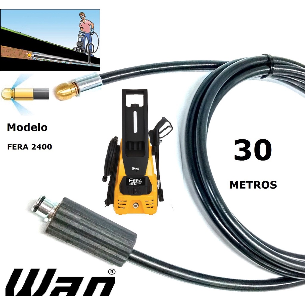 Mangueira desentupidora de tubulação WAP - 30 Metros - Wap FERA
