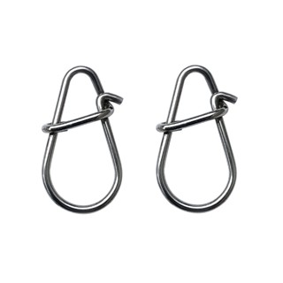50Pcs Pino Da Cabaça Anzol De Aço Inoxidável Anéis Sólidos Giratórios De Segurança Snaps Clip Lock Snap Connector Fishing Tool