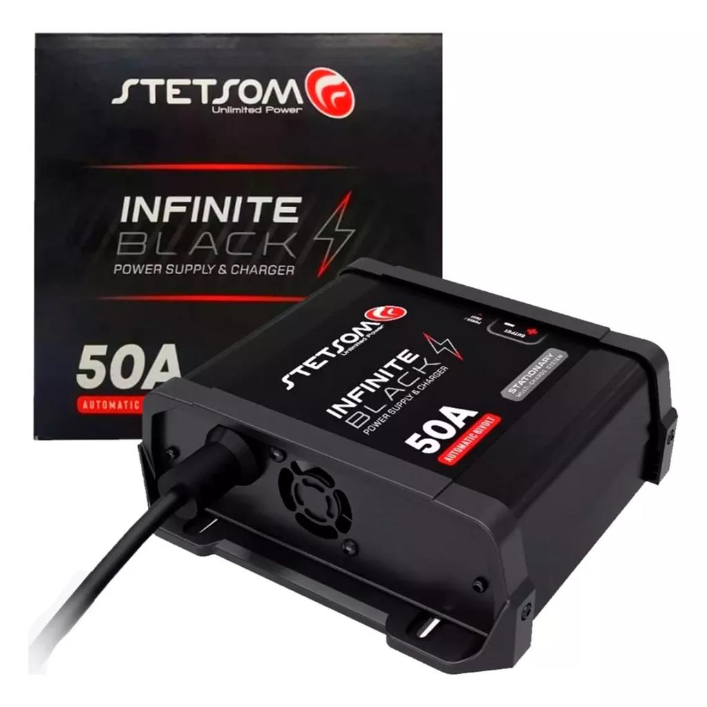 Fonte Stetsom 50 Amperes Digital Bivolt 127 220v Infinite BLack Som Automotivo Caixa Bob - Spare Parts and Accessories for Vehicles