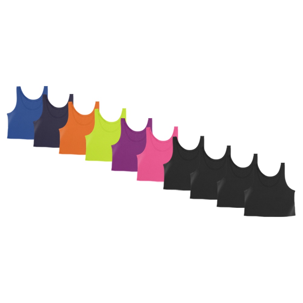 Kit 10 Cropped Regata Cavado Good Look Dry Fit Proteção Solar UV Feminino Fitness Academia Treino Blusinha Confortável