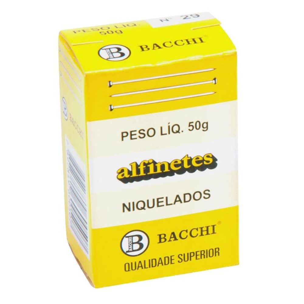 Alfinetes de Aço Nº 29 Caixa Com 50 Gramas - Bacchi