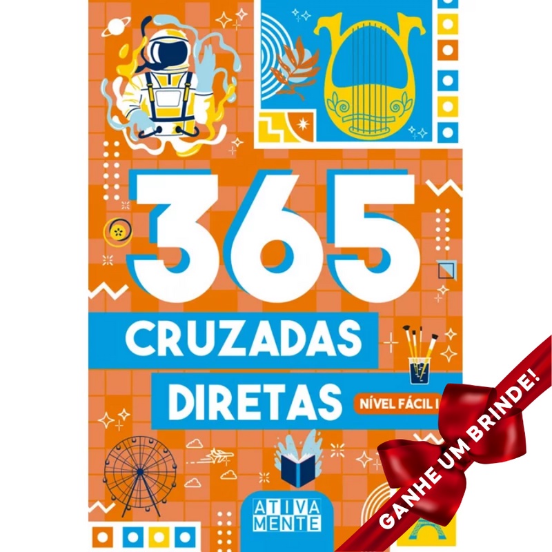 Livro 365 cruzadas diretas - nível fácil I Ciranda Cultural Infanto Juvenil Fantasia Clássicos