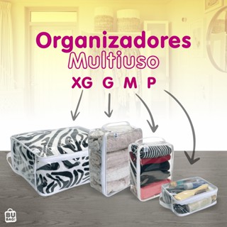 Organizador Multiuso Empilhável C/Alça P, M, G, XG