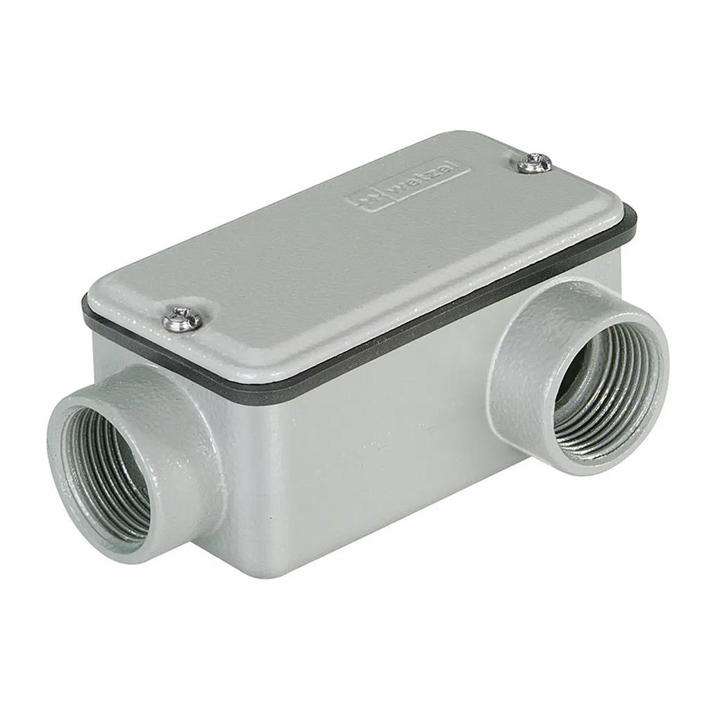 Condulete Tipo Ll 3/4 Aluminio Fixo Cinza Conduletzel Wetzel em Oferta na Shopee