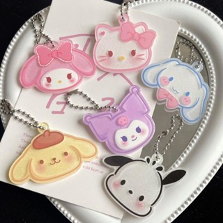 Porta-Chaves Cartoon Animal Espumante Pequeno Gato E Cachorro Melodia Bonitinho Pingente Mala Acrílica Acessórios