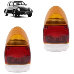 Lente Lanterna Traseira Fusca 1300 1500 Tricolor