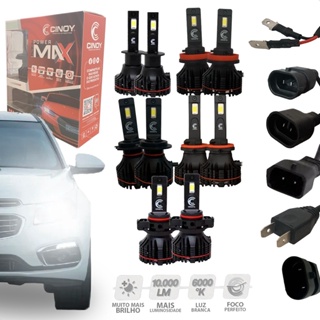 Par Ultraled Cinoy 10000lm Ultra Branca H1 H3 H7 H11 H16 H27 Para Carro em Oferta na Shopee