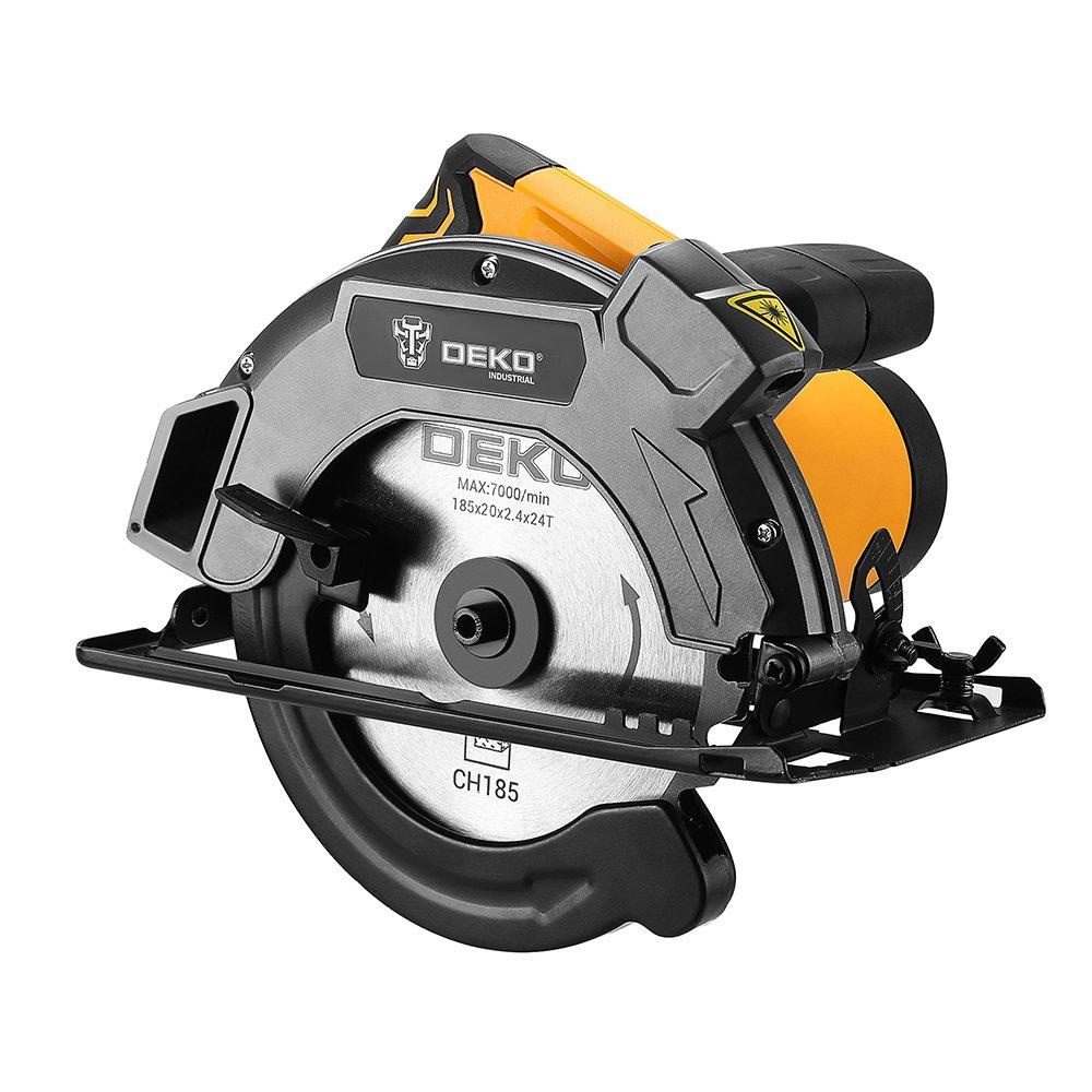 Serra Circular Profissional  7-1/4" Polegadas 127/110V Potência 1600W LED 5000rpm 60Hz - Deko - Home & Living