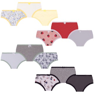 Kit 12 Calcinhas Infantil Lobinha Básica Algodão Lupo