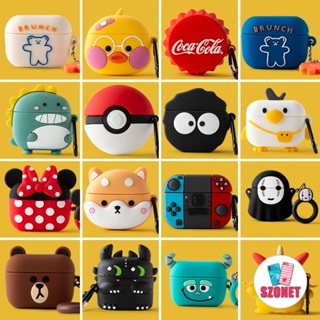 Bonito Desenho Animado Engraçado Capa Protetora De Silicone Macia À Prova De Choque Para AirPods 1 2 3 4 Pro inPods em Oferta na Shopee
