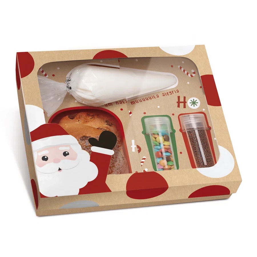 Caixa Kit Confeiteiro - Noelito - 20,5 x 18 x 8 cm - Cromus Natal - 1 unidade - Rizzo - Stationery
