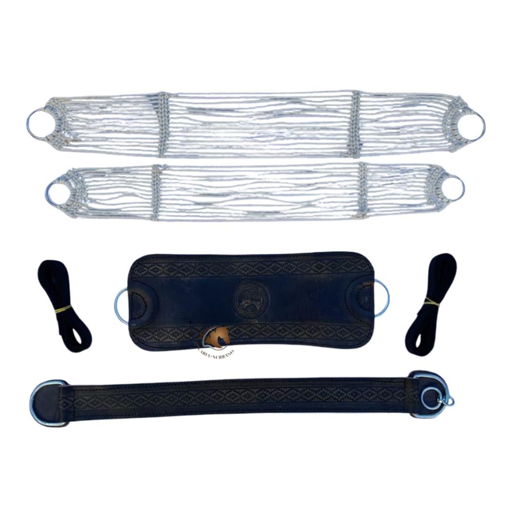 KIT 6X PECAS CHINCHA TRAVESSAO PARA CAVALO 100% COURO PRETO em Oferta na Shopee