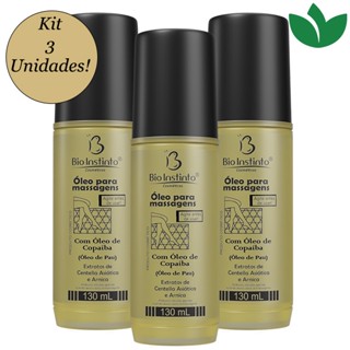 Kit 3 Unidades Óleo Para Massagens Copaíba 130mL Bio Instinto