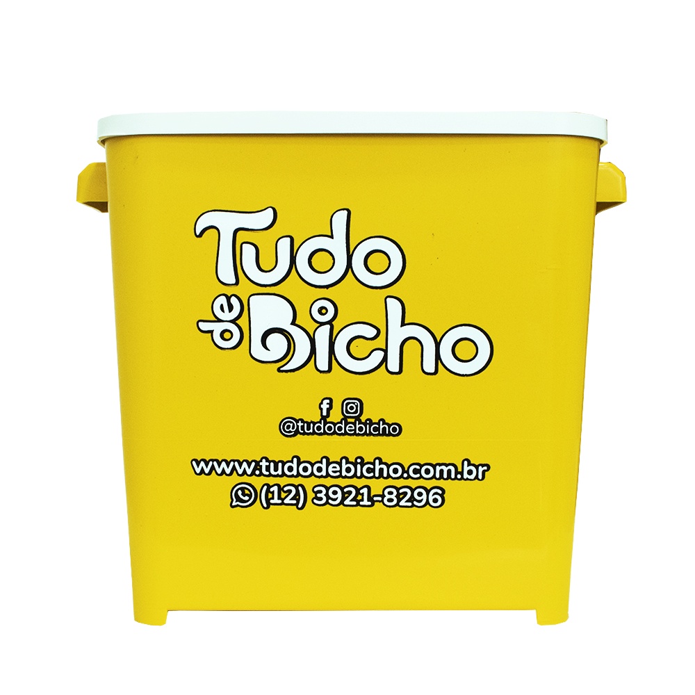 Porta Ração Tudo de Bicho Amarelo - 6kg