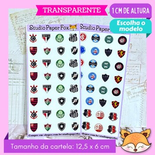 1cm - TRANSPARENTE - Times de Futebol