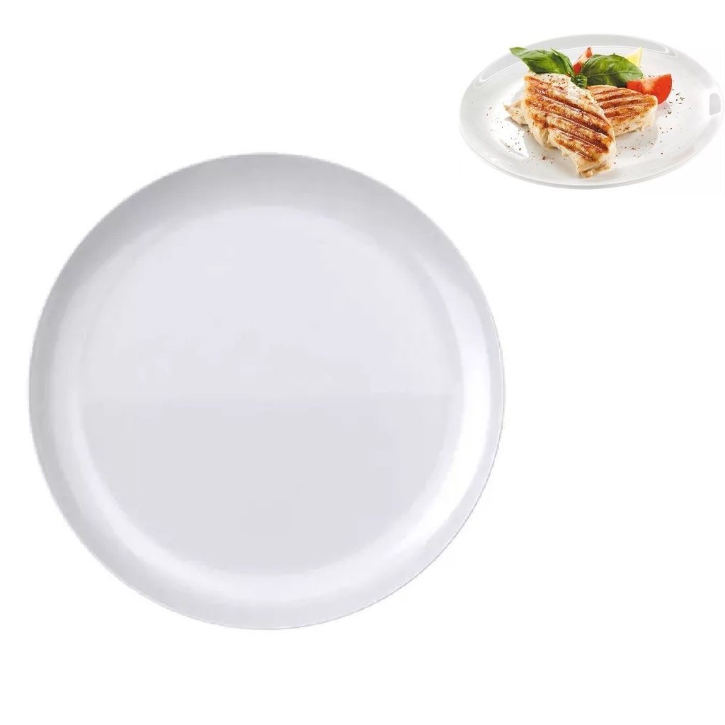 Prato Fundo Melamina Blanc 27cm Restaurante