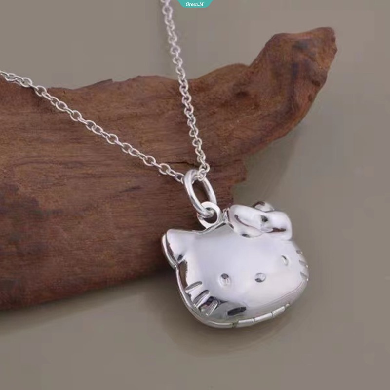 Kawaii Cartoon Anime Hello Kitty Necklaces Sense Avançado Pode Ser Aberto Para Colocar Foto Decoração Menina Aniversário Namorada [GM]