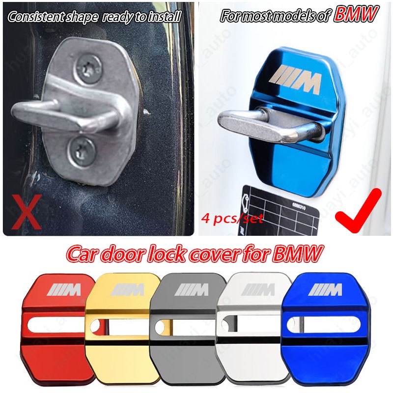 4pcs BMW Wira Tampa Da Fechadura Porta Do Carro Em Aço Inoxidável Para F20 F21 F40 E90 F30 G20 E60 F10 F18 G30 G38 F01 G11 Acessórios Carros