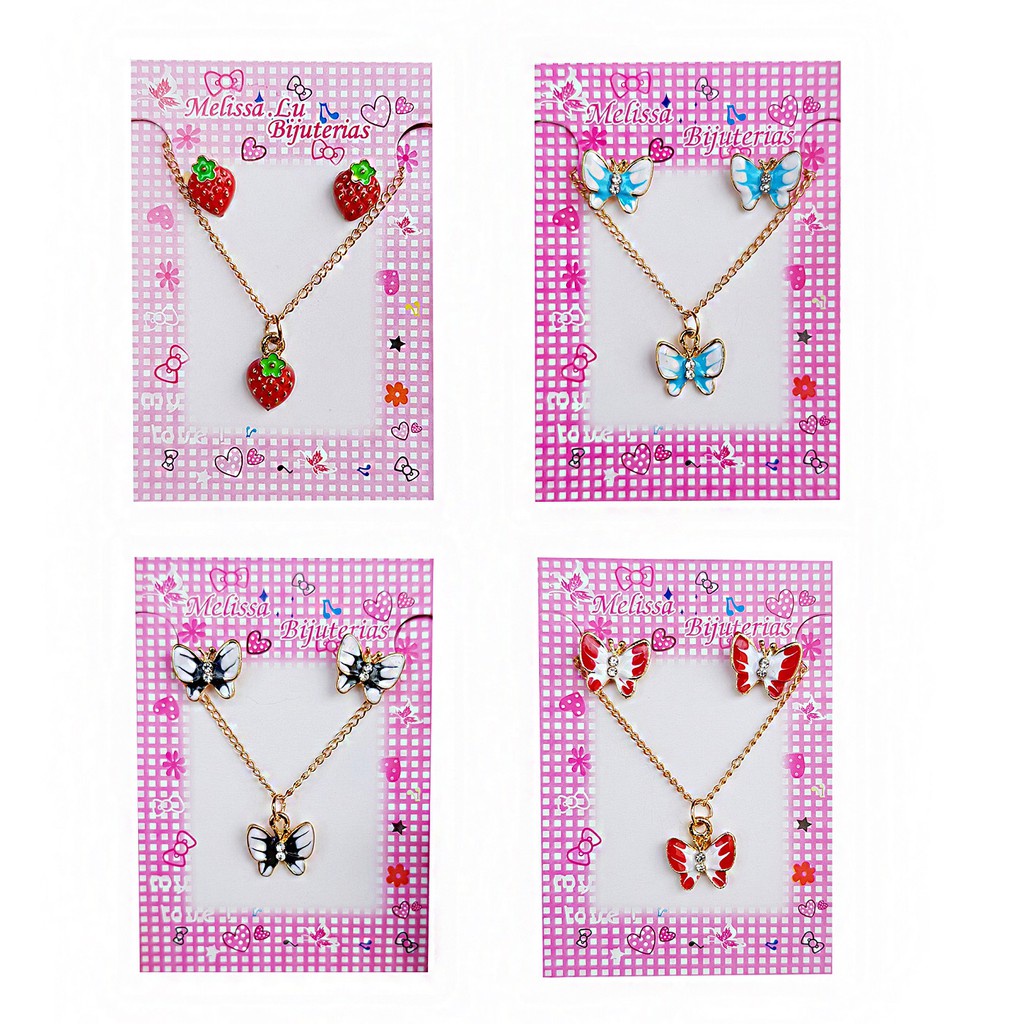 5 Kit Colar E Brinco Conjunto Infantil Criança Menina Bijuteria Ideal Para Revenda Lembrancinha em Oferta na Shopee