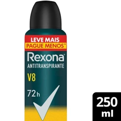 Desodorante Antitranspirante Aerosol Masculino Rexona V8 72 horas 250ml