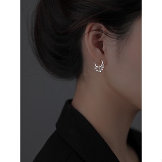 S925 Sterling Silver Tassel Ear Buckle Simple Retro Jewelry Brincos de Jóias para Estudantes Presente de Atacado Feminino