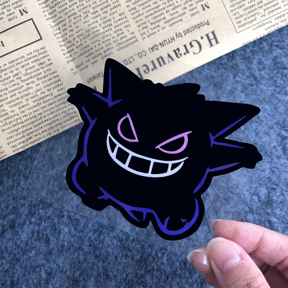 JDM Pokemon Gengar Decoração Refletiva Vinil Adesivo Para Carro Auto Porta Parabrisa Tonel Decalque