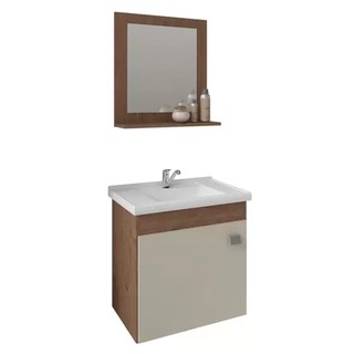 Gabinete Armário de Banheiro com Pia Cuba Espelho Ana Mgm em Oferta na Shopee