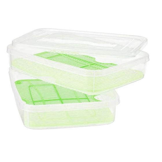 Porta Frios Duplo Com Tela de Plástico 2,8Litros 24,5x18x9cm 	223/2 NITRON