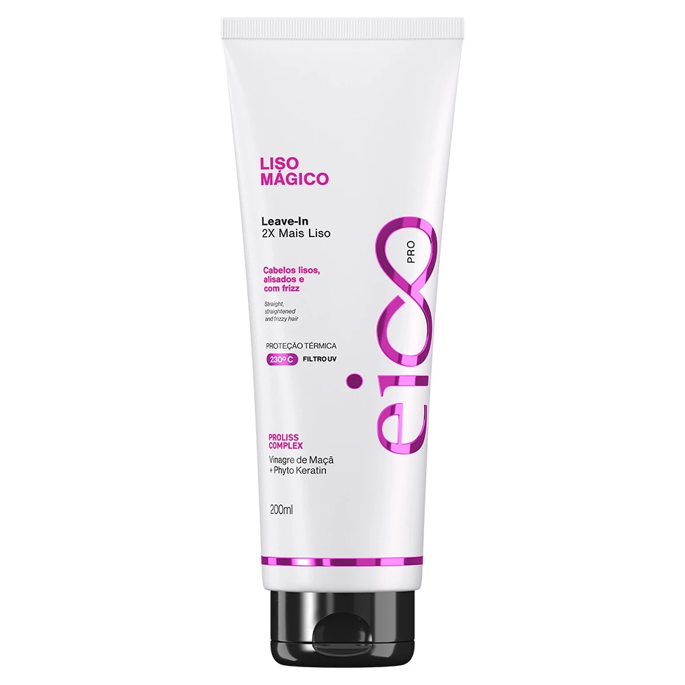 Eico Professional Creme Leave-in Hidratação Protetor Térmico Filtro Solar Liso Mágico 200ml