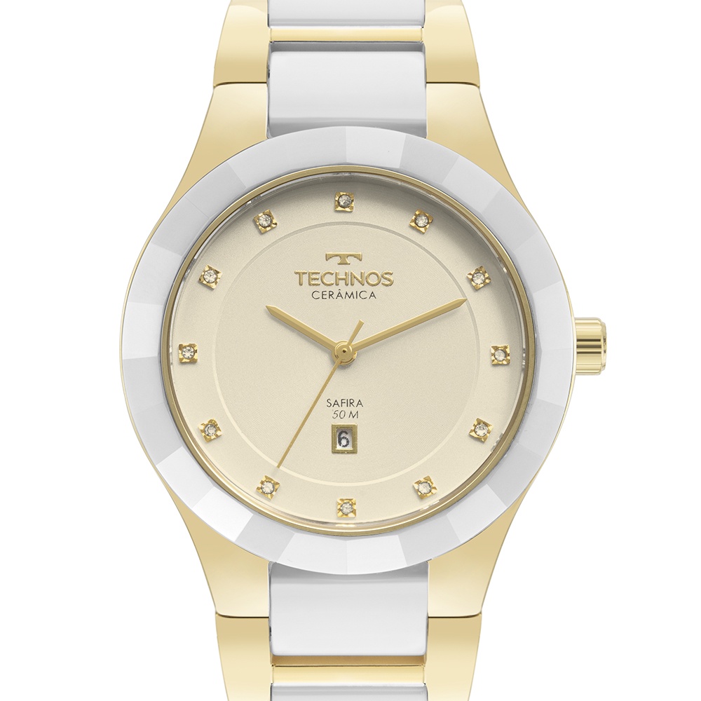 Relógio Original Technos Ceramic Feminino Branco 2015CEN 1B