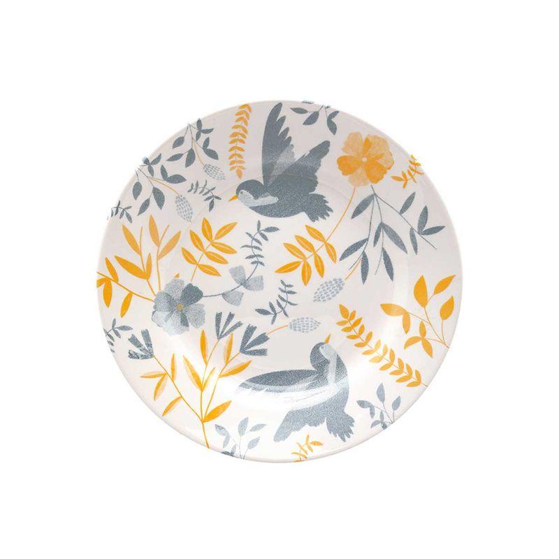 Jogo De 6 Pratos Sobremesa 18 Cm Donna Bem-Te-Vi em Oferta na Shopee