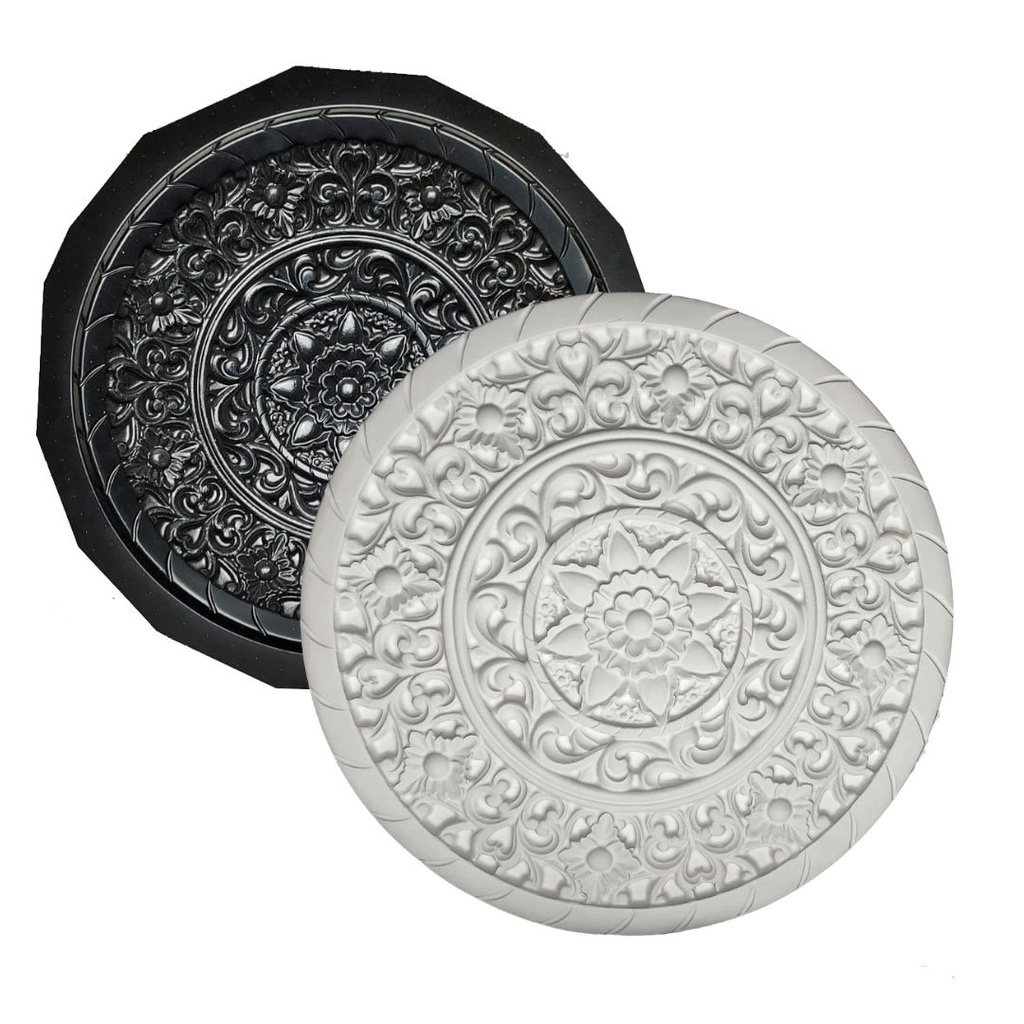 Forma Para Decoração Mandala Floral Gesso Casa - D0834