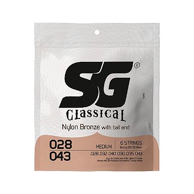 Corda De Violão Nylon SG Bronze 65/35 Média (028.043)