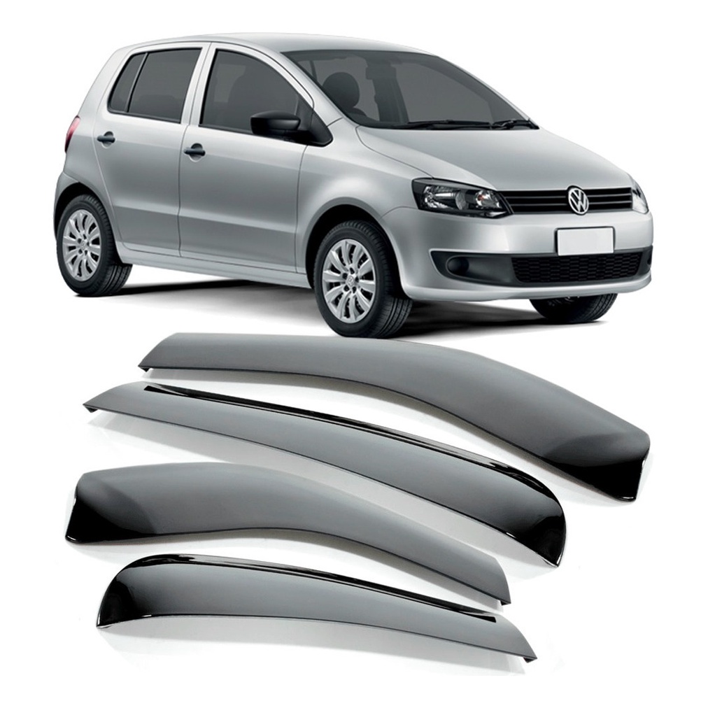 Calha De Chuva Defletor Vw Fox Spacefox Crossfox 2006 A 2019 4 Portas Fume Slim Esportiva Tiger VW8628