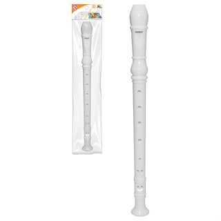 Flauta Doce Branca Com Guia Pratico para Leigo Peça Uma Musica Instrumento Musical 30 Cm em Oferta na Shopee