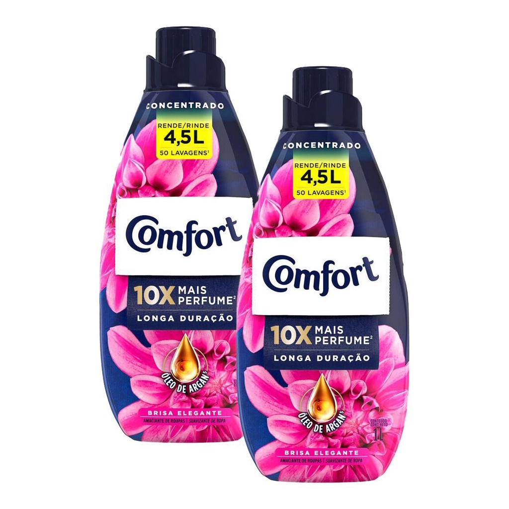 Kit 2 Amaciantes Concentrados Comfort Brisa Elegante 1L - Home & Living