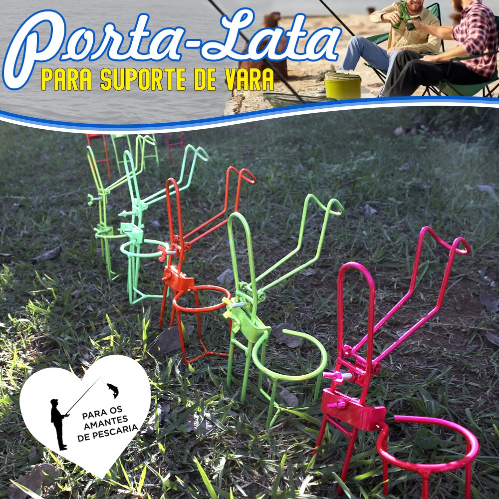 Porta Lata para Colocar no Suporte para Vara de Pesca Barranco com Cor Refletiva Pesca Noturna