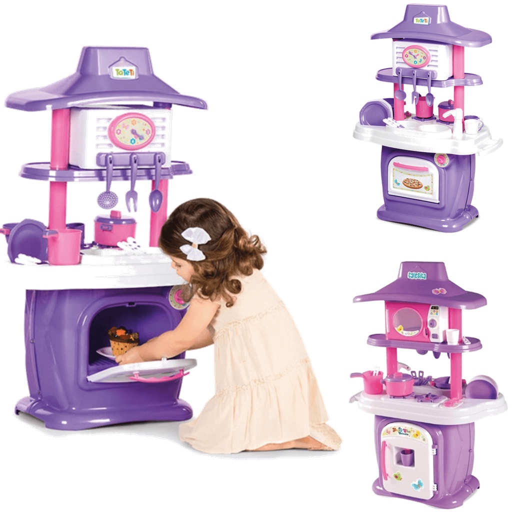 Cozinha de Brinquedo Tateti Le Grand Chef Rosa com Agua em Oferta na Shopee