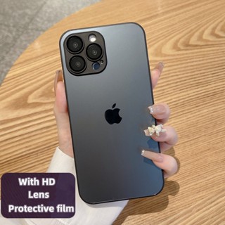 Capa De Alta Qualidade AG Matte PC Para iPhone 15 14 13 12 11 Pro Max 14 15 Plus Com Protetor De Lente De Câmera