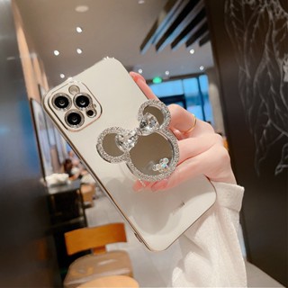 Capa Traseira Em Silicone Macia De G53 G73 G52 G22 G82 G13 G42 G30 G20 G10 POWER Luxo Glitter Mirror Holder Phone